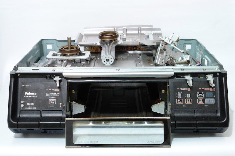 パロマのコンロ分解中(paloma PA-340WA-L)