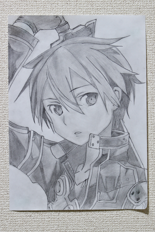 ソードアート・オンライン・キリト・鉛筆模写