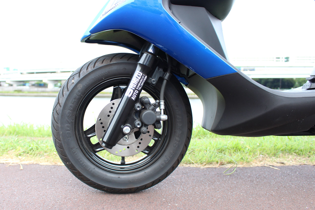 suzuki addressv125S SL3/2016年モデル。サイドスタンド・サスペンション