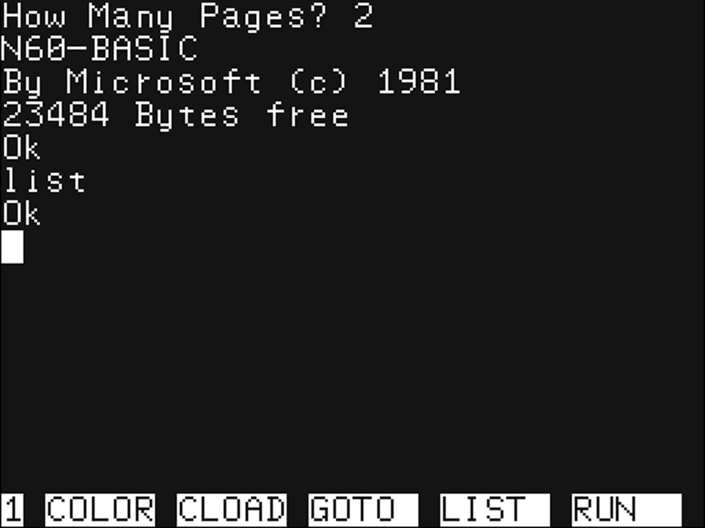 初代PC-6001をエミュレートさせて、コンピューターランド北海道（デービーソフト）のbuilding hopper（ビルディングホッパー）を動かそうという作戦
