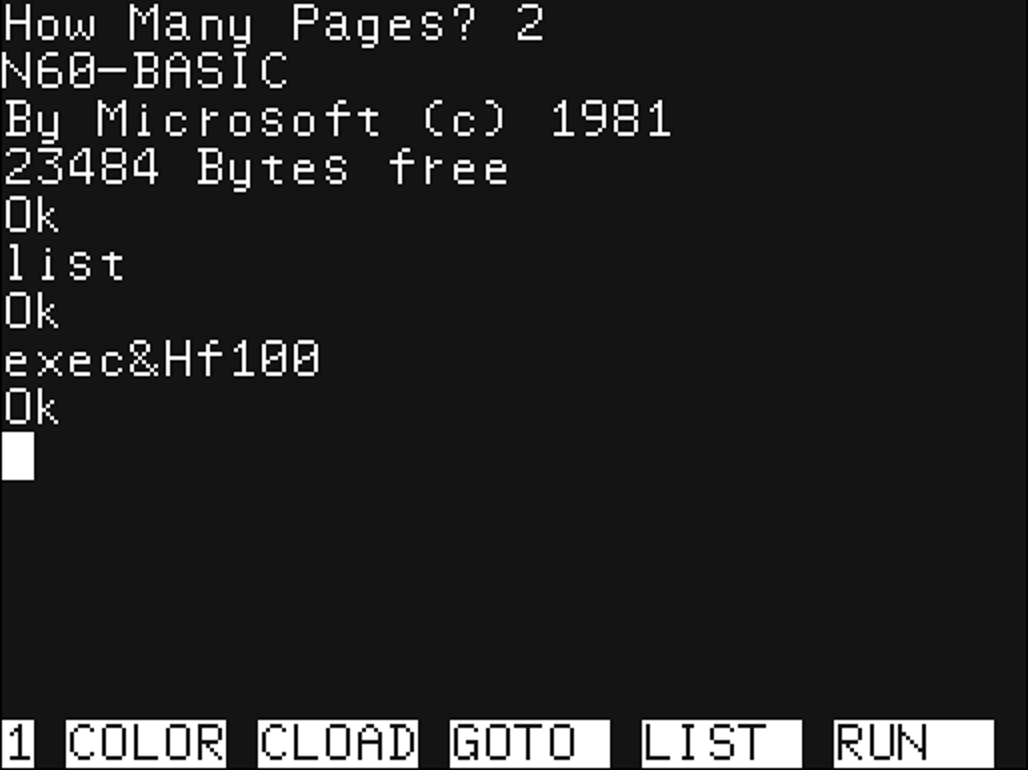 初代PC-6001をエミュレートさせて、コンピューターランド北海道（デービーソフト）のbuilding hopper（ビルディングホッパー）を動かそうという作戦